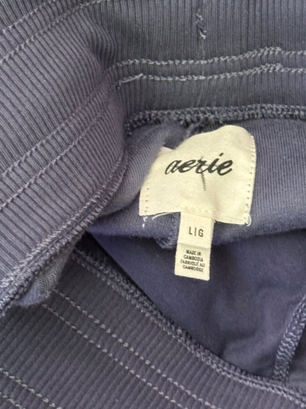Aerie Womens Navy Velour Flared Lounge Pants Large - Picture 2 of 16